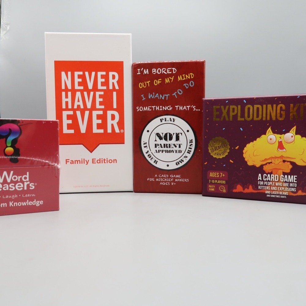 Game Lot Never have I ever, Not Parent Approved, Exploding Kitten, Word Teaser